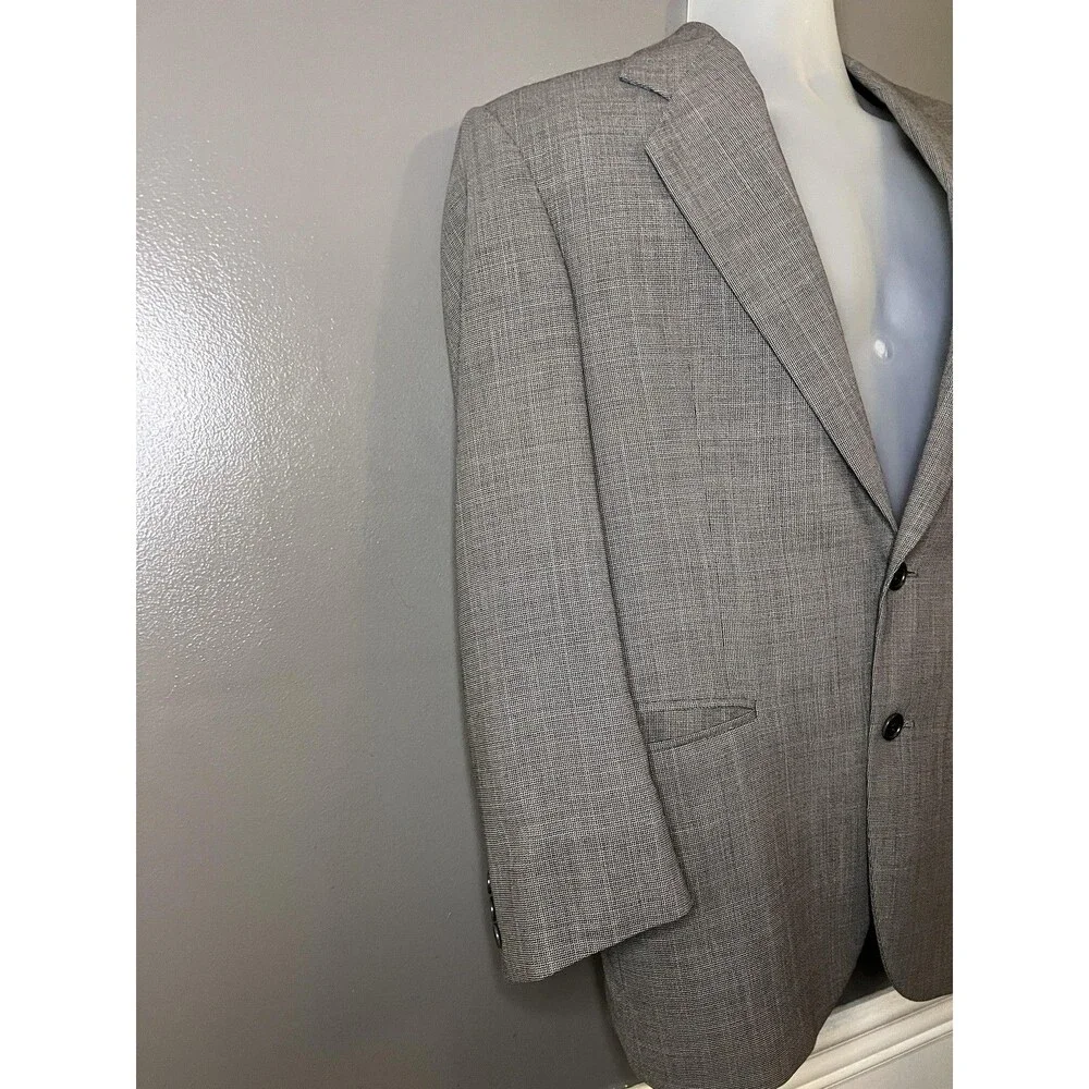 Missoni EXAMPLE Suit Jacket Mens 40 Gray Check Two Button Lined Business Italy